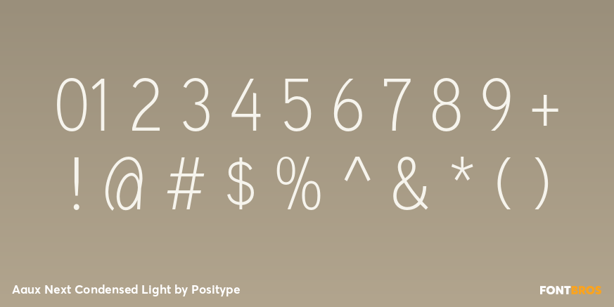 Aaux Next Condensed Light Font Poster #1