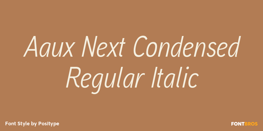Aaux Next Condensed Regular Italic Font Poster #1