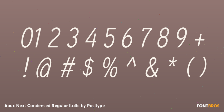 Aaux Next Condensed Regular Italic Font Poster #1