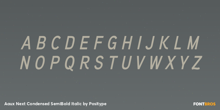 Aaux Next Condensed SemiBold Italic Font Poster #1