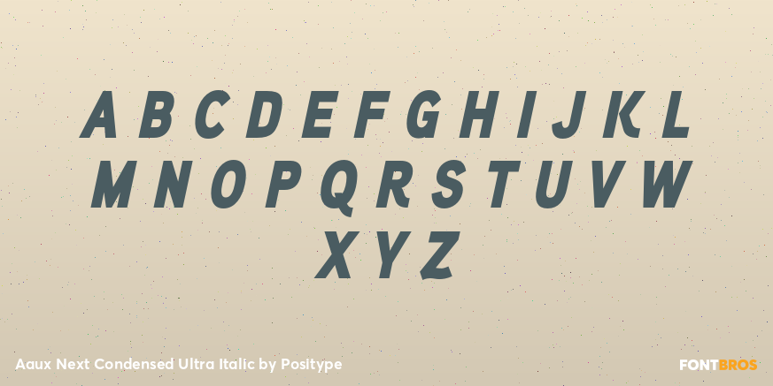 Aaux Next Condensed Ultra Italic Font Poster #2