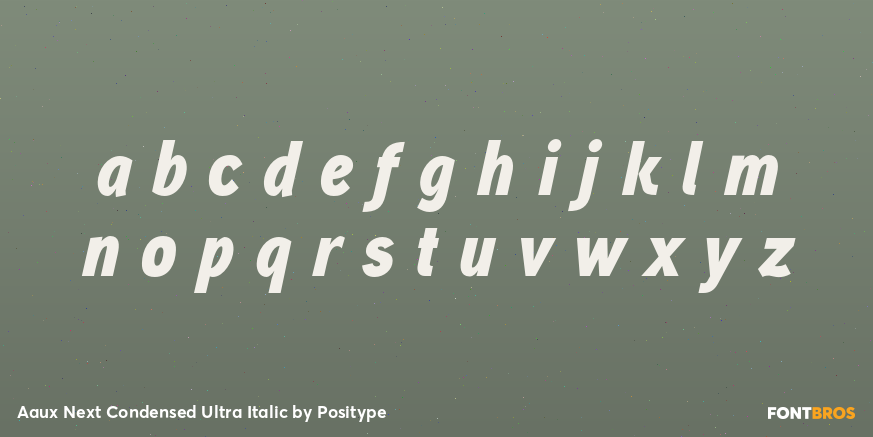 Aaux Next Condensed Ultra Italic Font Poster #3