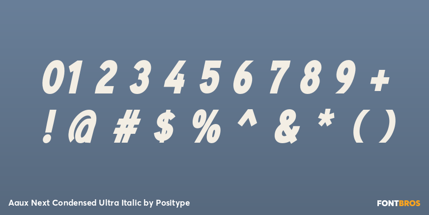 Aaux Next Condensed Ultra Italic Font Poster #4