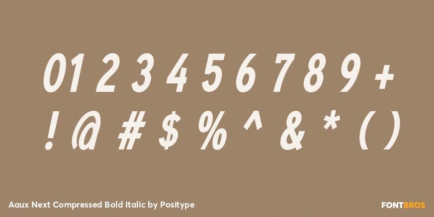 Aaux Next Compressed Bold Italic Font Poster #1