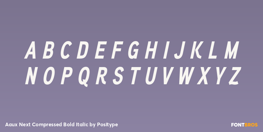 Aaux Next Compressed Bold Italic Font Poster #1