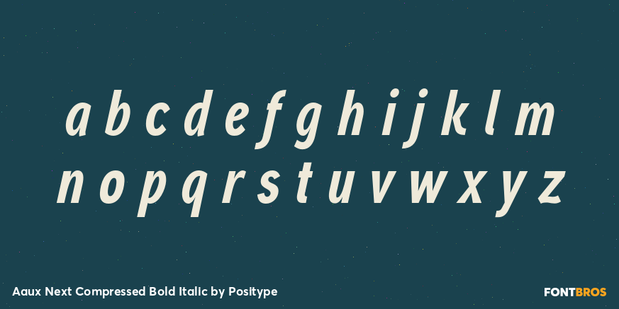 Aaux Next Compressed Bold Italic Font Poster #1
