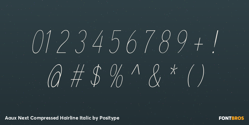 Aaux Next Compressed Hairline Italic Font Poster #1