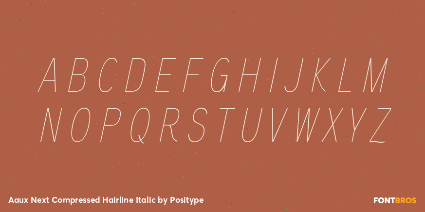 Aaux Next Compressed Hairline Italic Font Poster #2