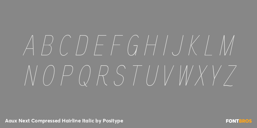 Aaux Next Compressed Hairline Italic Font Poster #1