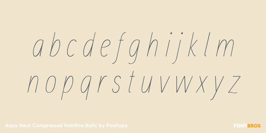 Aaux Next Compressed Hairline Italic Font Poster #1