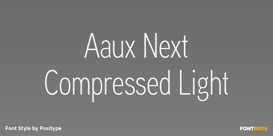 Aaux Next Compressed Light Font Poster #1