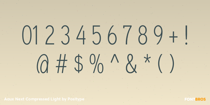 Aaux Next Compressed Light Font Poster #1