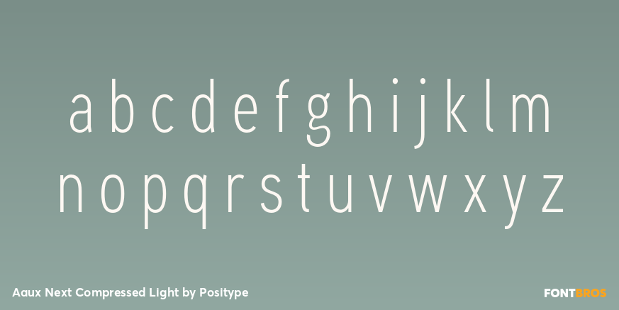 Aaux Next Compressed Light Font Poster #1