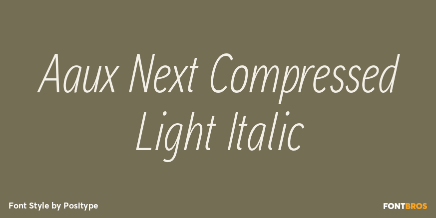 Aaux Next Compressed Light Italic Font Poster #1