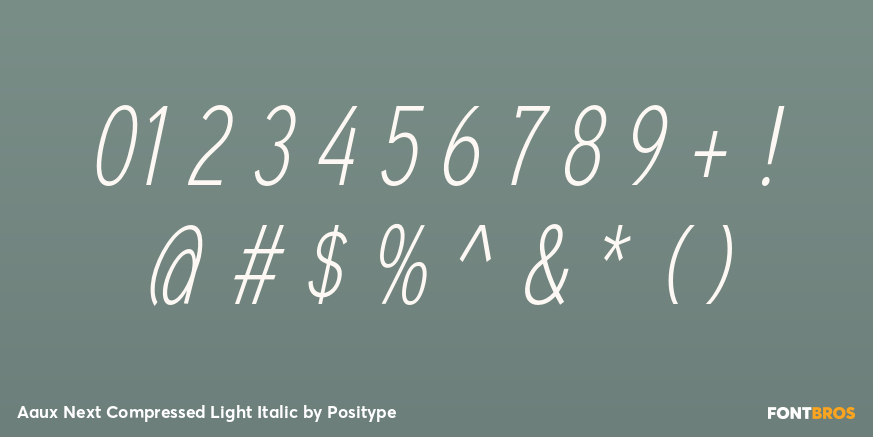Aaux Next Compressed Light Italic Font Poster #1
