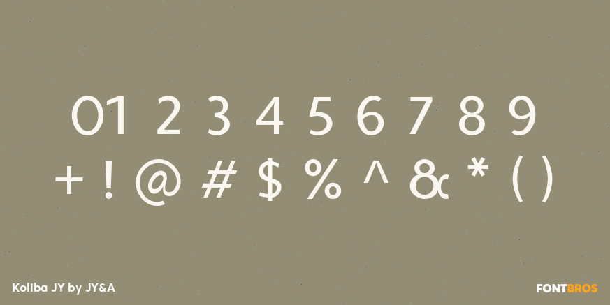 Koliba JY Font Poster #1