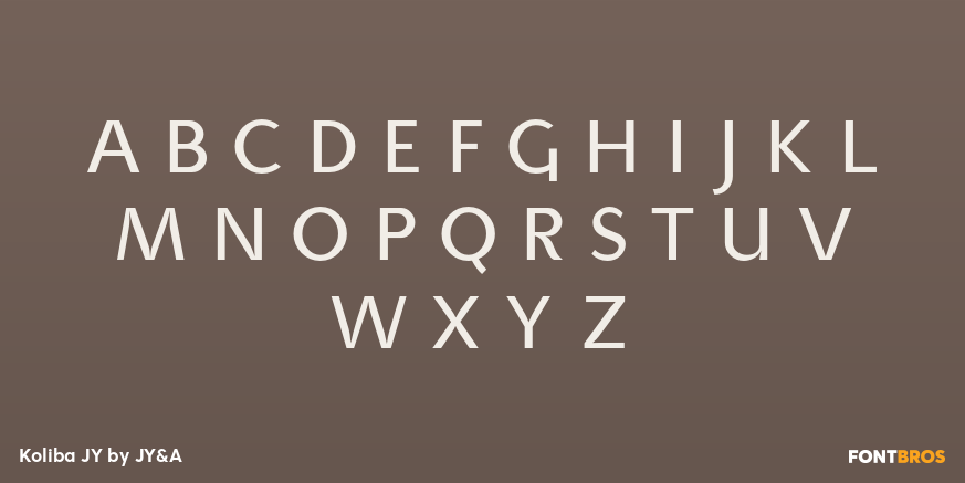 Koliba JY Font Poster #1