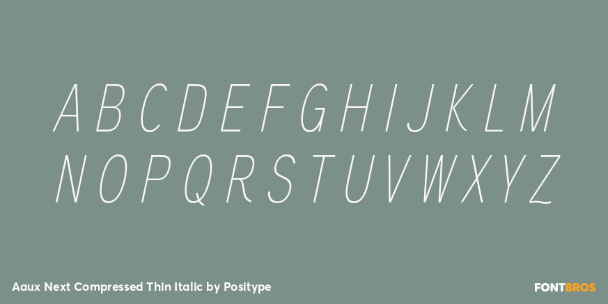 Aaux Next Compressed Thin Italic Font Poster #2