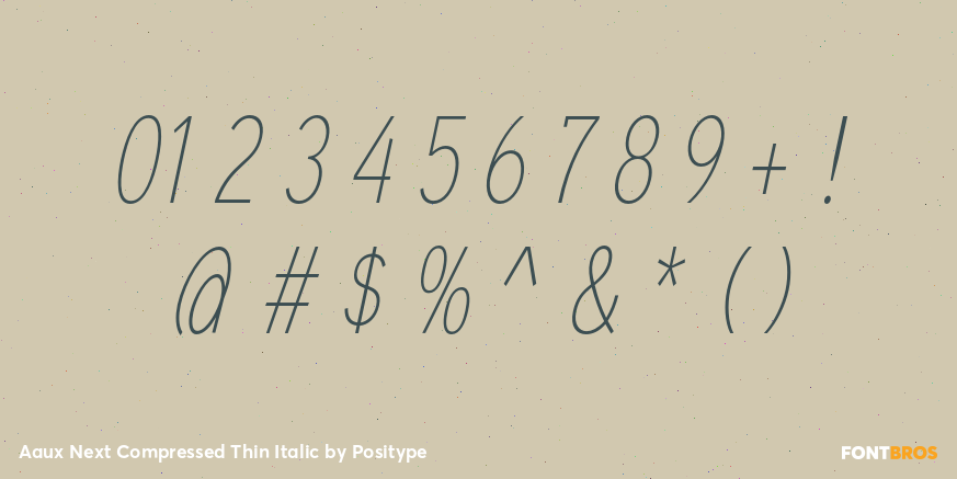 Aaux Next Compressed Thin Italic Font Poster #4