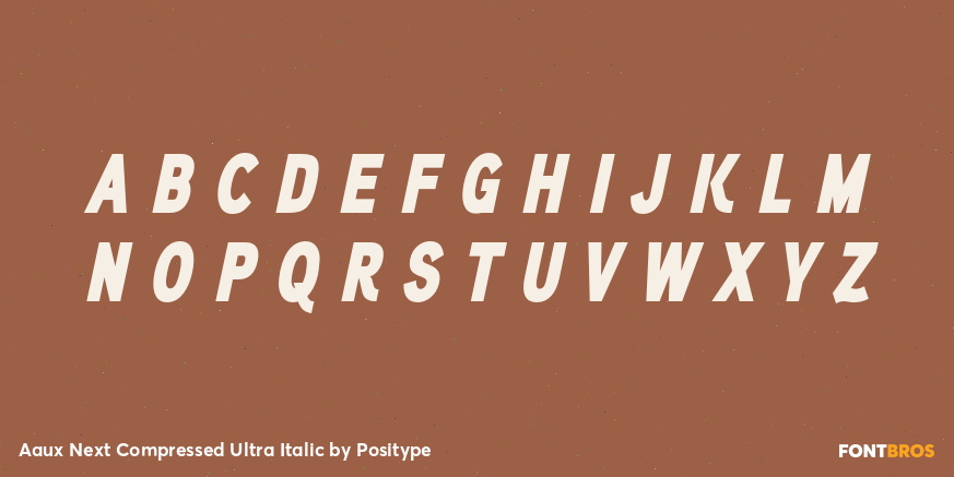 Aaux Next Compressed Ultra Italic Font Poster #2