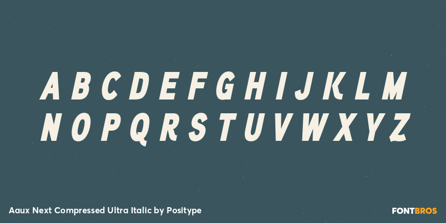 Aaux Next Compressed Ultra Italic Font Poster #1