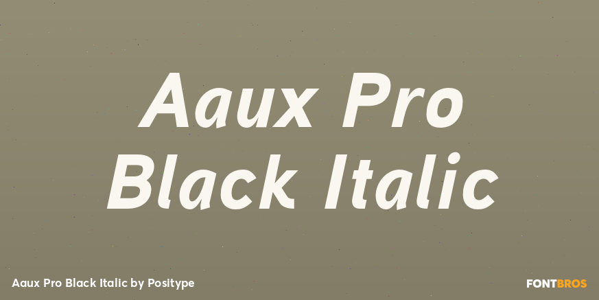Aaux Pro Black Italic Font Poster #1