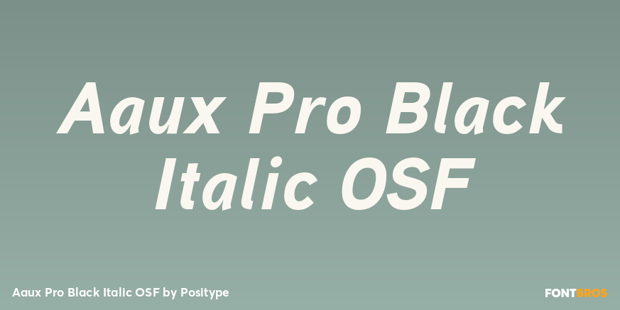 Aaux Pro Black Italic OSF Font Poster #1