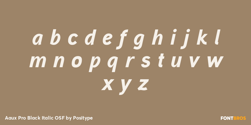 Aaux Pro Black Italic OSF Font Poster #3