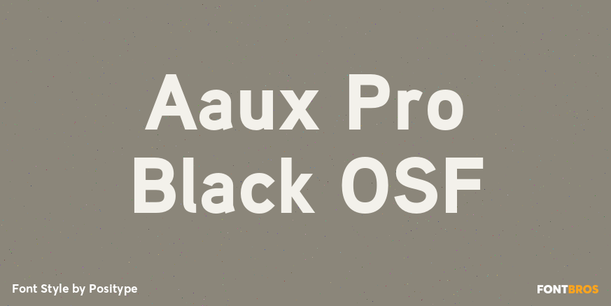 Aaux Pro Black OSF Font Poster #1