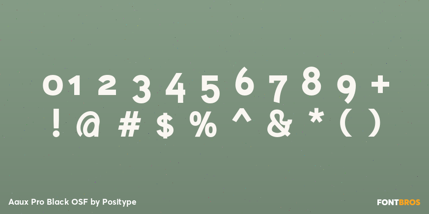 Aaux Pro Black OSF Font Poster #1