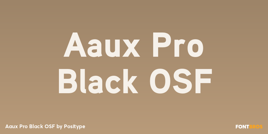 Aaux Pro Black OSF Font Poster #1