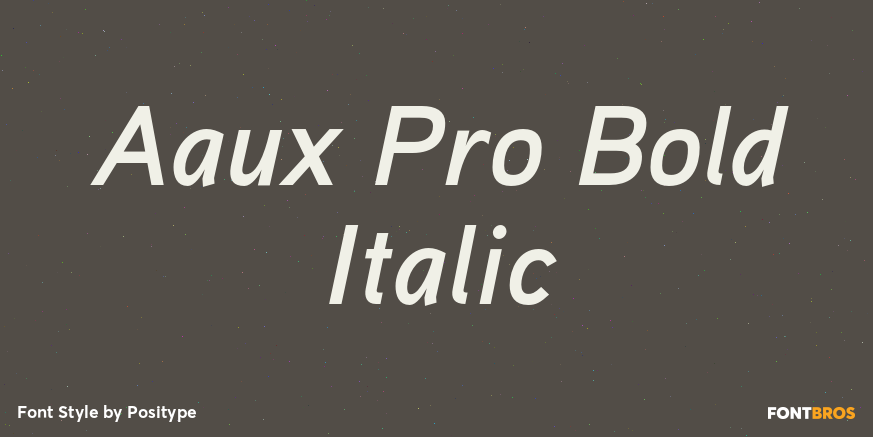 Aaux Pro Bold Italic Font Poster #1