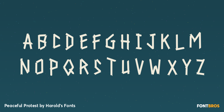 Peaceful Protest Font Poster #2