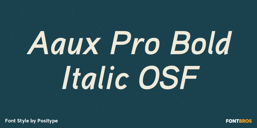 Aaux Pro Bold Italic OSF Font Poster #1