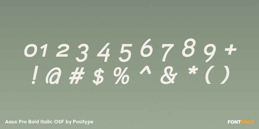Aaux Pro Bold Italic OSF Font Poster #1