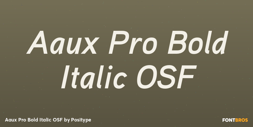 Aaux Pro Bold Italic OSF Font Poster #1