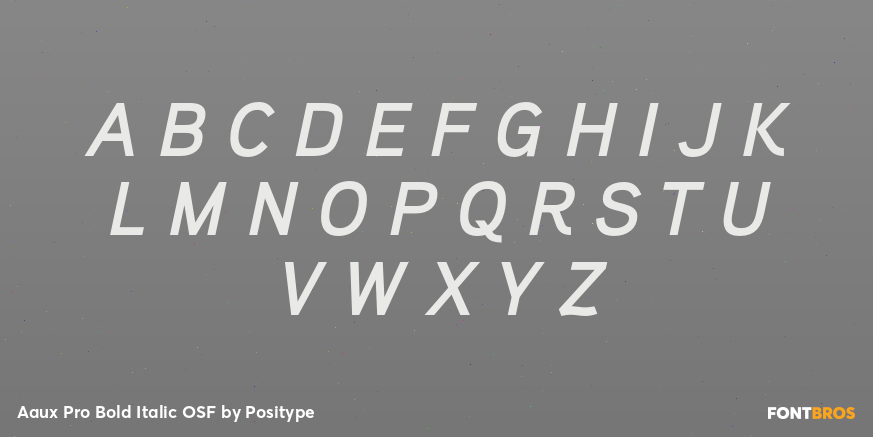 Aaux Pro Bold Italic OSF Font Poster #2