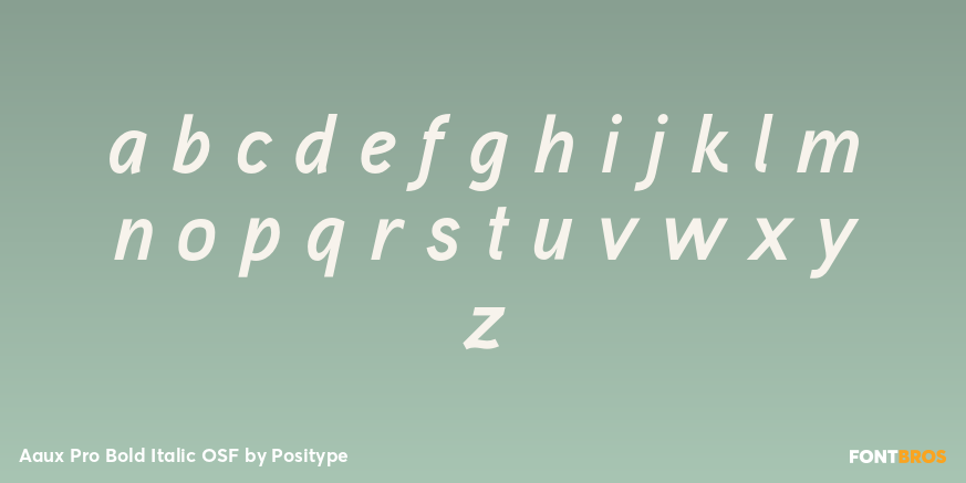 Aaux Pro Bold Italic OSF Font Poster #3