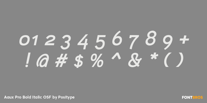 Aaux Pro Bold Italic OSF Font Poster #4