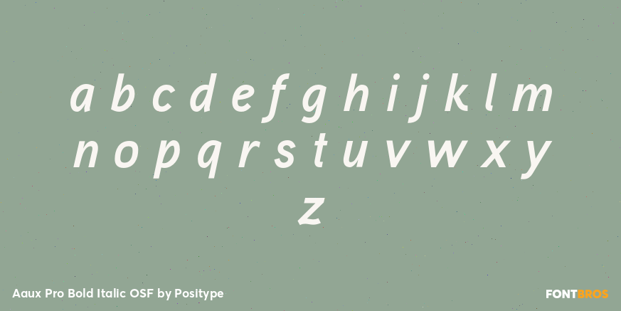 Aaux Pro Bold Italic OSF Font Poster #1