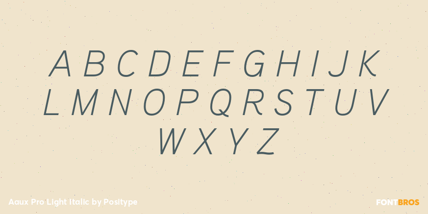 Aaux Pro Light Italic Font Poster #2