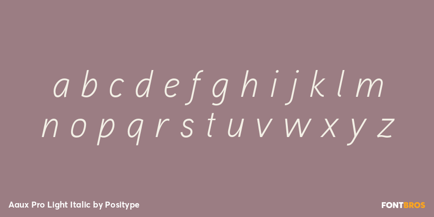 Aaux Pro Light Italic Font Poster #3