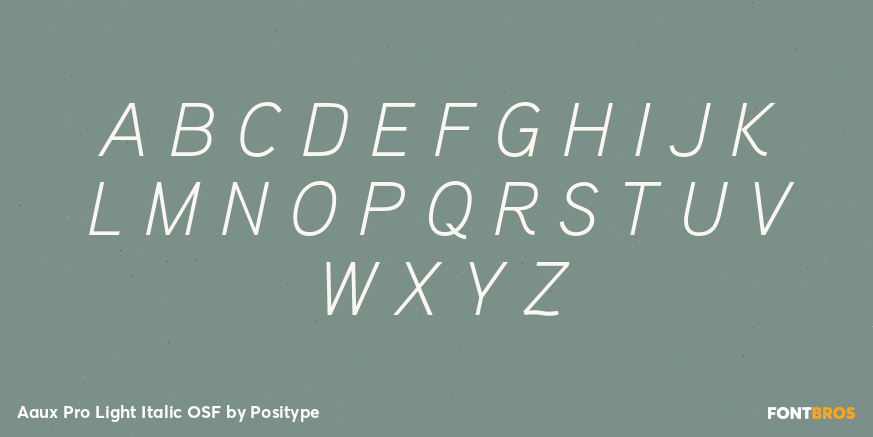 Aaux Pro Light Italic OSF Font Poster #2