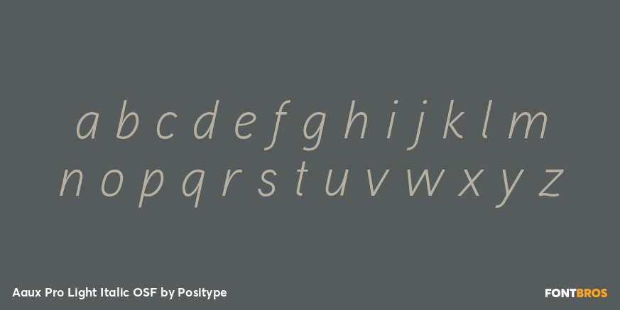 Aaux Pro Light Italic OSF Font Poster #3