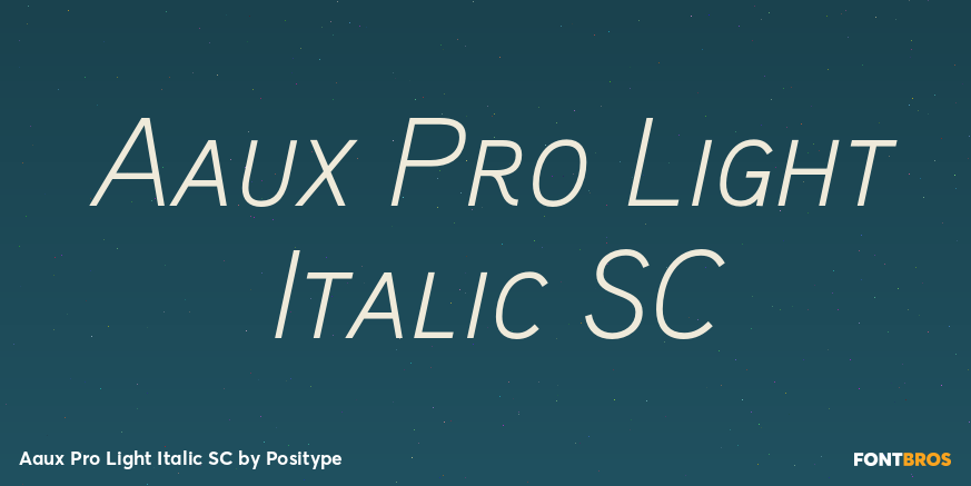Aaux Pro Light Italic SC Font Poster #1