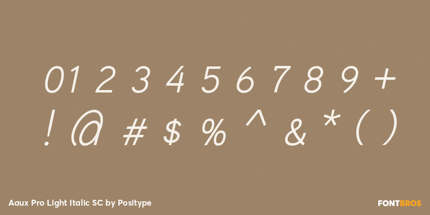 Aaux Pro Light Italic SC Font Poster #4