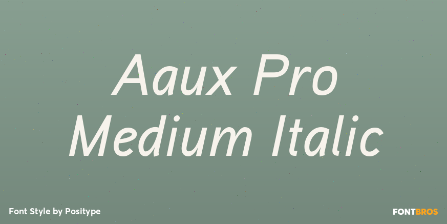 Aaux Pro Medium Italic Font Poster #1