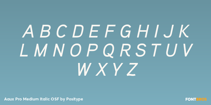 Aaux Pro Medium Italic OSF Font Poster #2