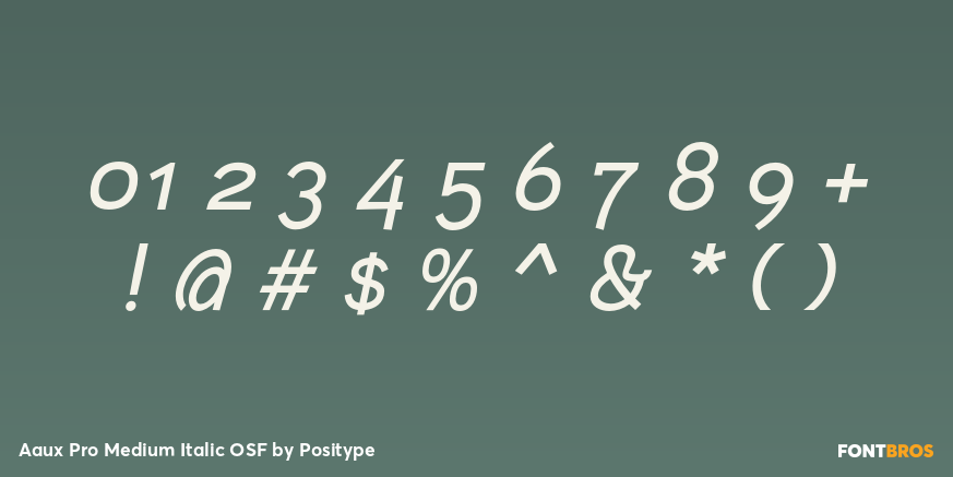 Aaux Pro Medium Italic OSF Font Poster #4