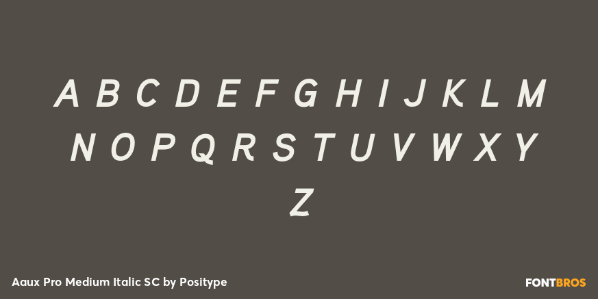 Aaux Pro Medium Italic SC Font Poster #3